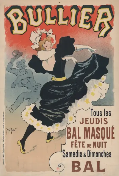 Bullier. Tous les jeudis Bal masqué, fête de nuit. Samedis et dimanches Bal av Georges Meunier