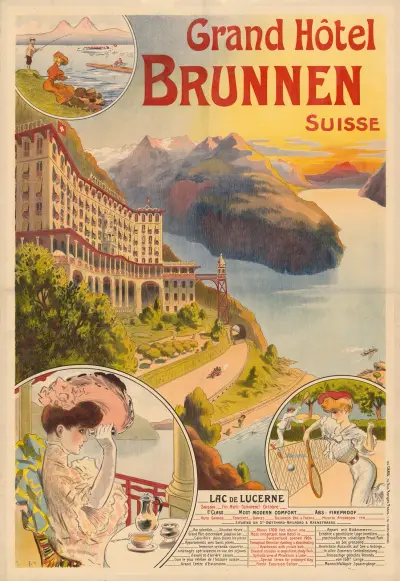 Grand Hotel Brunnen Suisse av Georges Meunier