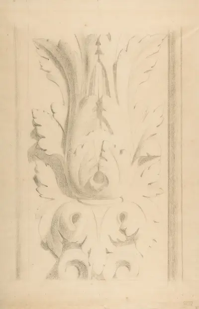 Architectural Motif; Double Acanthus Fleuron av Georges Seurat