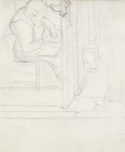 Cobbler at Work av Georges Seurat