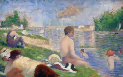 Final Study for “Bathers at Asnières” av Georges Seurat