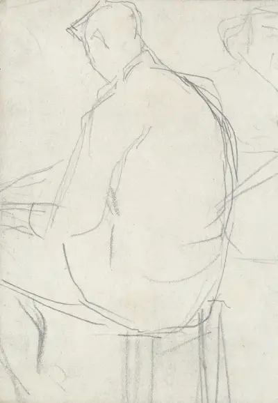 Man Seated on a Stool av Georges Seurat
