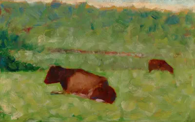 Vaches dans un pré, 1883 – nr 1 av Georges Seurat
