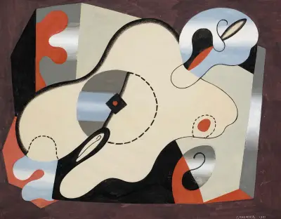 Abstrakt komposition (Liggande kvinna) av Georges Valmier