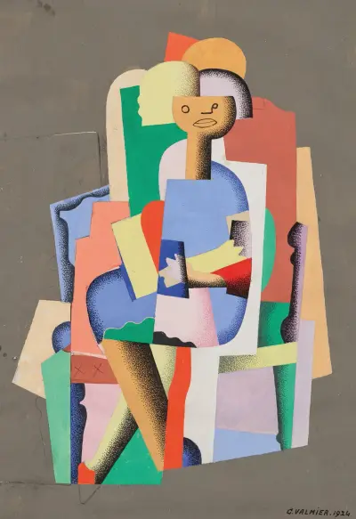 Sittande ung flicka av Georges Valmier