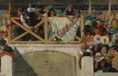 At the corrida av Jehan Georges Vibert