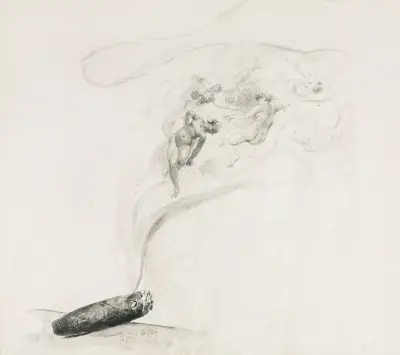Dans la Fumé av Jehan Georges Vibert