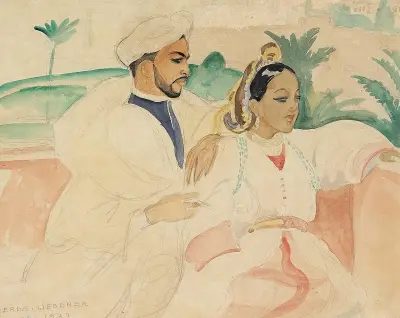 Marokkansk par av Gerda Wegener