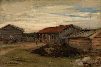 Ländlicher Hofplatz von Gerhard Munthe