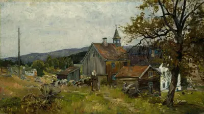 Farm, Vik at Stange av Gerhard Munthe