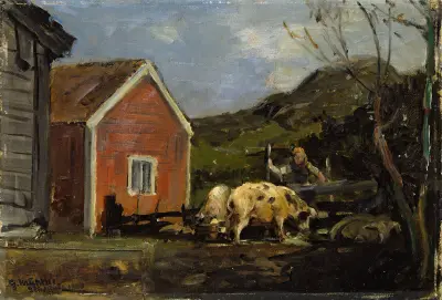 Grisar i månsken av Gerhard Munthe