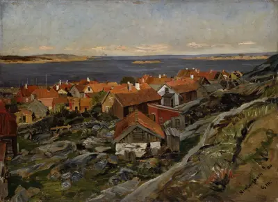 Pohled na Nevlunghavn, Gerhard Munthe