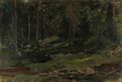Wooded Landscape av Gerhard Munthe