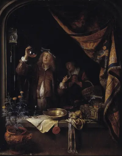 Ett läkarbesök av Gerrit Dou