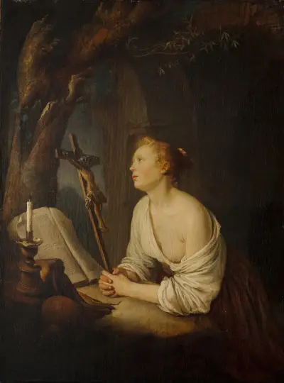 Den botfärdiga Magdalena av Gerrit Dou