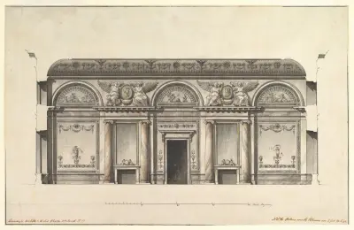 Central Salon of the Alexander Palace at Tsarskoe Selo av Giacomo Quarenghi