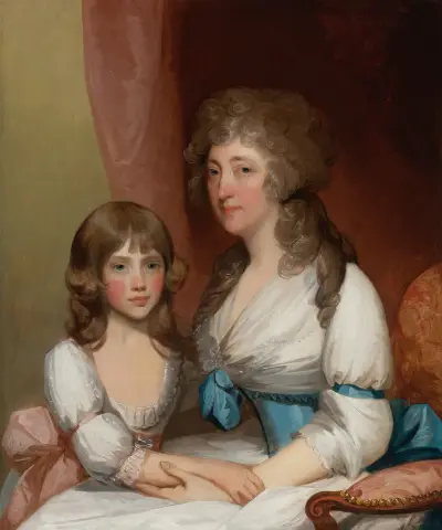 Porträtt av Mrs. Samuel Dick och hennes dotter av Gilbert Stuart