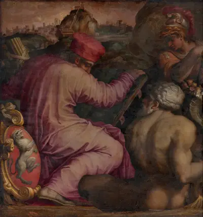 Allegory of San Miniato in lower Valdarno av Giorgio Vasari