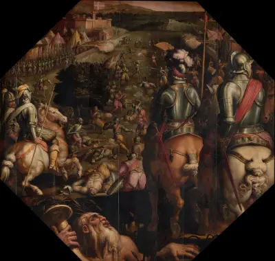 Slaget vid Marciano i Val di Chiana av Giorgio Vasari