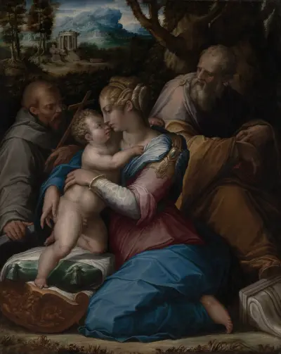 Holy Family with Saint Francis av Giorgio Vasari