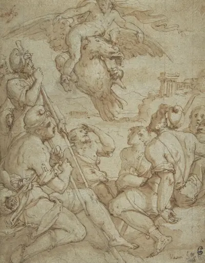 Ganymedes bortrövande av Giorgio Vasari