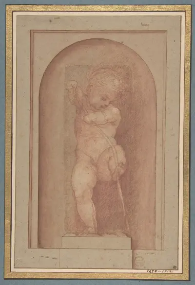 Putto, einen Bogen spannend von Giorgione