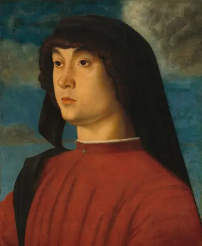 Portrait of a Young Man in Red av Giovanni Bellini