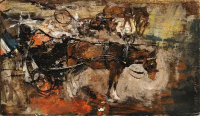Carriage Horse, Avenue Trudaine, Paris, 14 July 1880 av Giovanni Boldini