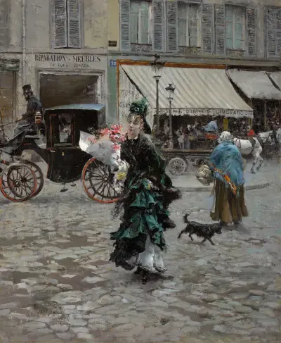 Crossing The Street av Giovanni Boldini