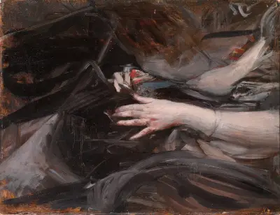 Frauenhände beim Nähen (c1906) av Giovanni Boldini
