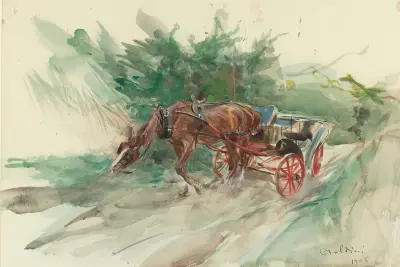 Horse And Carriage av Giovanni Boldini