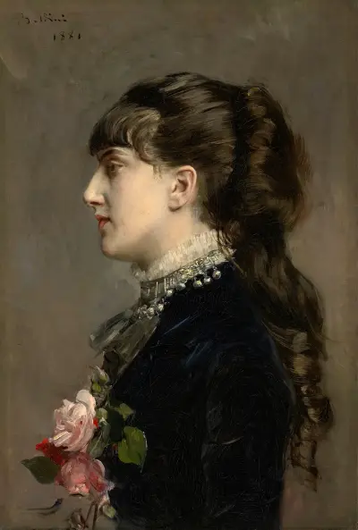 Madame Céline Leclanché av Giovanni Boldini