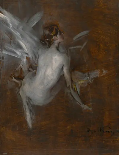 Naken modell av Giovanni Boldini