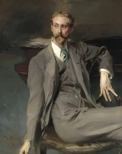 Porträtt av konstnären Lawrence Alexander ('Peter') Harrison av Giovanni Boldini