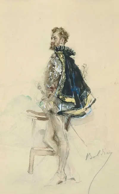 Raphaël Duflos i rollen som Henrik III av Giovanni Boldini