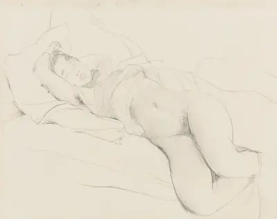 Liggande naken av Giovanni Boldini