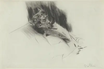 Whistler Asleep av Giovanni Boldini