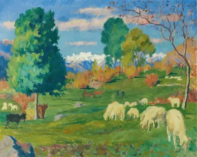 Autumnal Landscape av Giovanni Giacometti