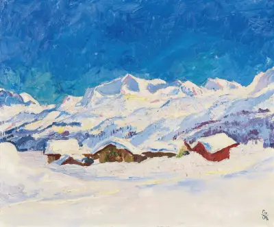 Winterlandscape Near Maloja av Giovanni Giacometti