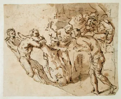 Martyrdom of Saint Simon av Giovanni Lanfranco