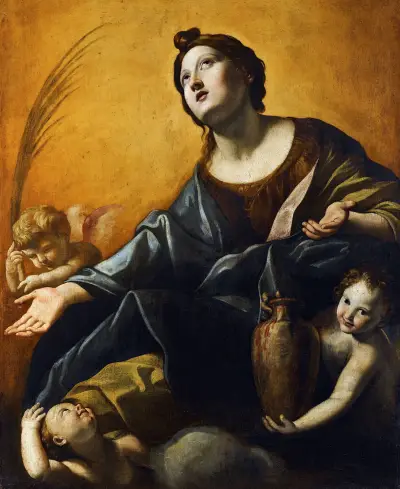 Saint Praxedis av Giovanni Lanfranco