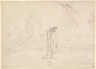 Chryses sörjer förlusten av sin dotter till Agamemnon (studie till Iliaden) av Anne Louis Girodet-Trioson