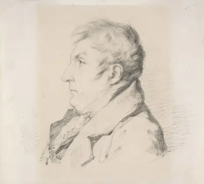 Portrait of Louis-Francois Bertin, l’ainé av Anne Louis Girodet-Trioson
