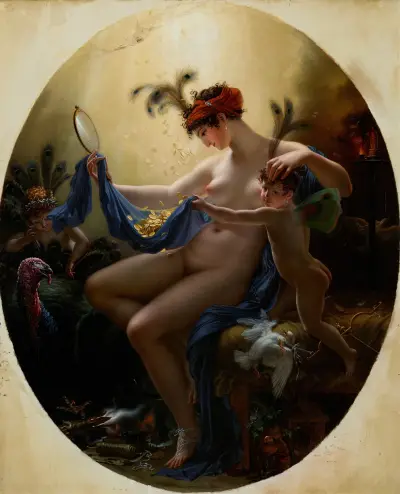 Portrait of Mlle. Lange As Danae av Anne Louis Girodet-Trioson