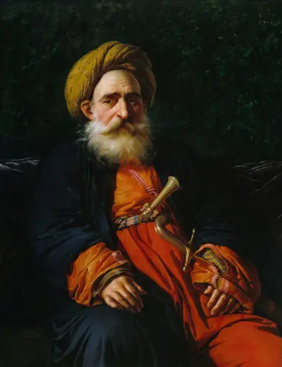 Portrait of the Katchef Dahouth, Christian Mameluke av Anne Louis Girodet-Trioson