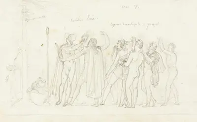 Das Bogenschießen, aus der Aeneis, Buch V von Anne Louis Girodet-Trioson