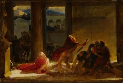 The Death of Pyrrhus av Anne Louis Girodet-Trioson