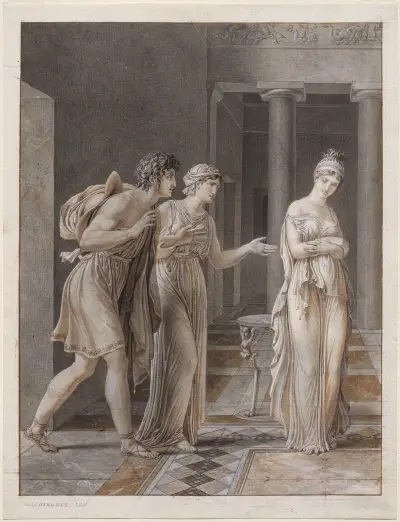 The Meeting of Orestes and Hermione av Anne Louis Girodet-Trioson