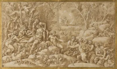 Cephalus Grieves for Procris av Giulio Romano