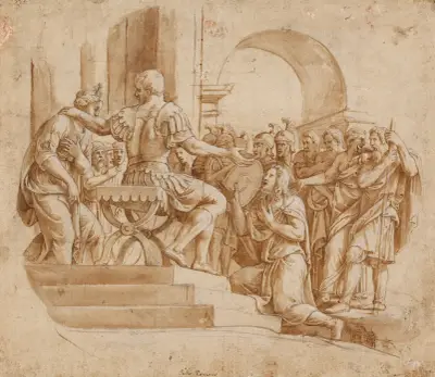 Die Enthaltsamkeit des Scipio av Giulio Romano
